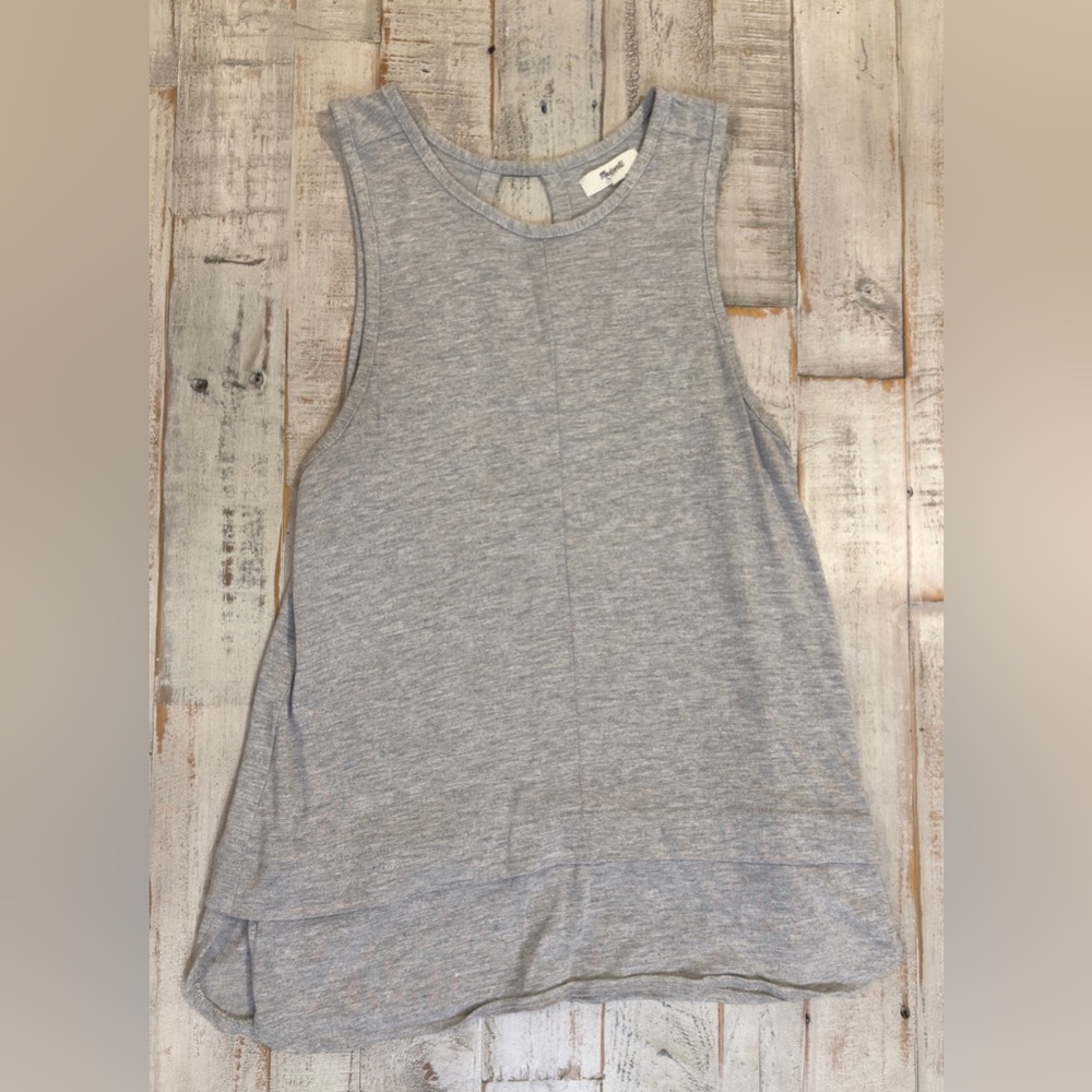 Madewell Keyhole Back Tank Top Size Medium | Heather Gray | Soft & Flowy